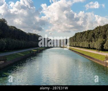 ITALY, CASERTA - OCT 19, 2019: The Royal Palace and gardens of Caserta (Palazzo Reale di Caserta), built in 18th century, former baroque residence of Stock Photo