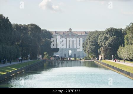 ITALY, CASERTA - OCT 19, 2019: The Royal Palace and gardens of Caserta (Palazzo Reale di Caserta), built in 18th century, former baroque residence of Stock Photo