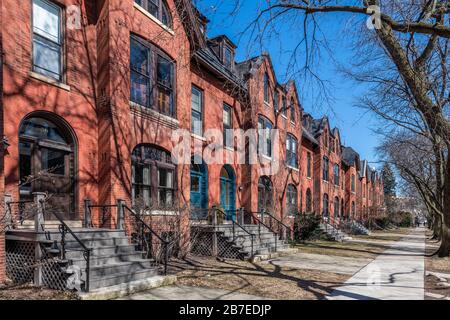 McCormick Rowhouses in the Lincoln Park neighborhood Stock Photo