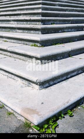 Ancient marble staircase, the art of bricklayers Stock Photo