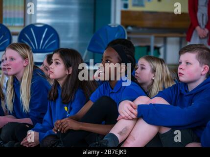 School children at Davidsons Mains primary school, Edinburgh, Scotland, UK Stock Photo