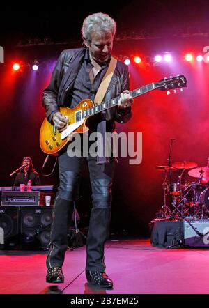 Don Felder, former lead guitarist with The Eagles, performs at the Seminole Hard Rock Live Arena in Hollywood, Florida. Stock Photo