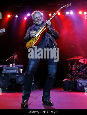 Don Felder, former lead guitarist with The Eagles, performs at the Seminole Hard Rock Live Arena in Hollywood, Florida. Stock Photo