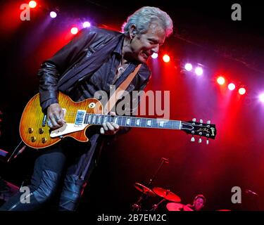 Don Felder, former lead guitarist with The Eagles, performs at the Seminole Hard Rock Live Arena in Hollywood, Florida. Stock Photo