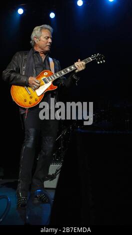 Don Felder, former lead guitarist with The Eagles, performs at the Seminole Hard Rock Live Arena in Hollywood, Florida. Stock Photo