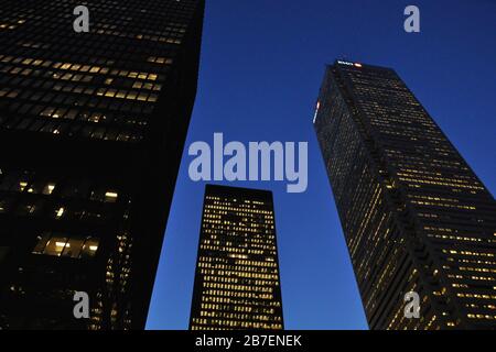 City skyline view of downtown Toronto Canada. Modern buildings, urban architecture. Stock Photo