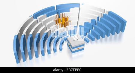 Parliament election in Argentina - 3D rendering Stock Photo