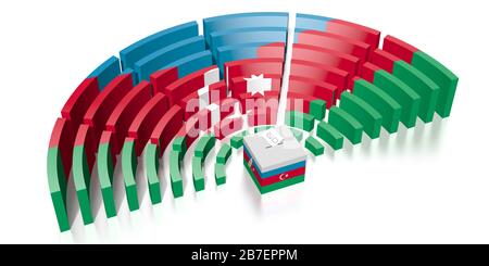 Parliament election in Azerbaijan - 3D rendering Stock Photo