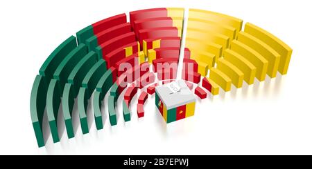Parliament election in Cameroon - 3D rendering Stock Photo