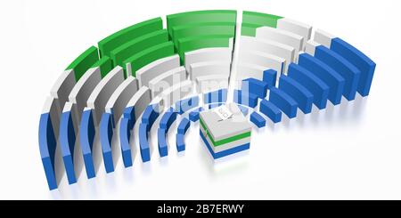 Parliament election in Sierra Leone - 3D rendering Stock Photo