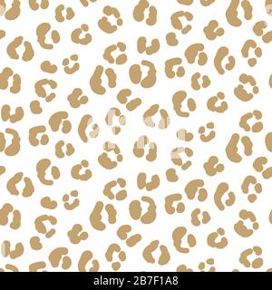 Seamless leopard pattern vector simple texture. Stock Vector