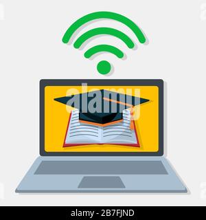online learning concept symbol vector illustration Stock Vector