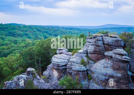 The Garden of Gods in Shawnee National Forest Herod Illinois USA Stock Photo