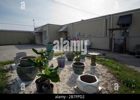 Back Alley photo from the small town of Foley, Alabama, USA. Stock Photo