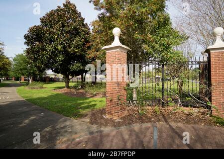 Back Alley photo from the small town of Foley, Alabama, USA. Stock Photo