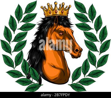 Horse design over white background, vector illustration. Stock Vector