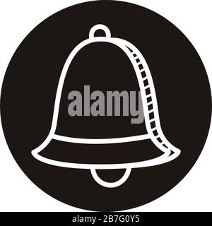 bell sound block style icon Stock Vector Image & Art - Alamy