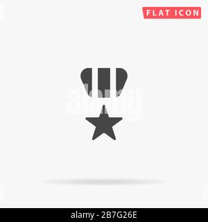 Award flat vector icon. Glyph style sign. Simple hand drawn illustrations symbol for concept infographics, designs projects, UI and UX, website or mob Stock Vector
