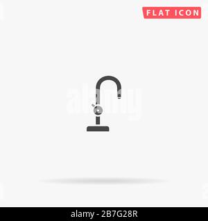 Faucet flat vector icon. Glyph style sign. Simple hand drawn illustrations symbol for concept infographics, designs projects, UI and UX, website or mo Stock Vector