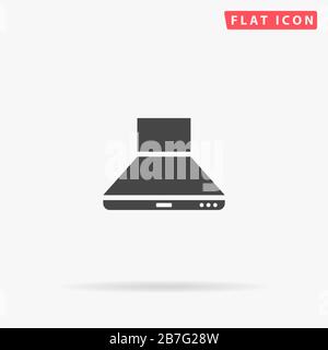 Kitchen Hood flat vector icon. Glyph style sign. Simple hand drawn illustrations symbol for concept infographics, designs projects, UI and UX, website Stock Vector