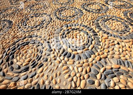 cobbled road, The alley of the stone-head Stock Photo