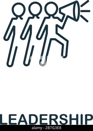 Leadership icon from teamwork collection. Simple line element Leadership symbol for templates, web design and infographics Stock Vector
