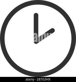 Linear time Clock icon, Stock Vector illustration isolated on white background. Stock Vector