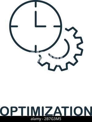 Optimization icon from teamwork collection. Simple line element Optimization symbol for templates, web design and infographics Stock Vector