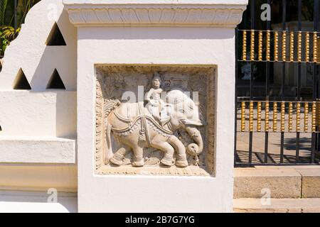 Asia Sri Lanka Kandy Sinhala Central Province ancient capital entrance path Sri Dalada Maligawa Temple of the Sacred Tooth Relic Buddhist Buddhism Stock Photo