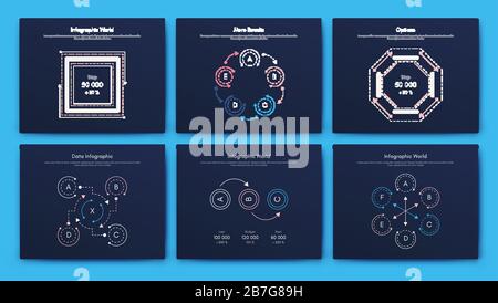Big set of infographics elements. EPS10. Infographic for brochure, web banner Stock Vector