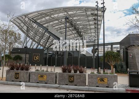 Detailed view of Banc of California Stadium located at 3939 S Figueroa St, Los Angeles, CA 90037 on Sunday, Mar. 15, 2020. (Jevone Moore/Image of Sport) (Photo by IOS/Espa-Images) Stock Photo