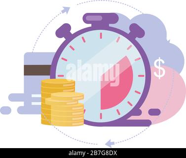 Instant payment flat vector illustration Stock Vector