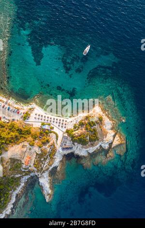 Summer in Greece on the beaches of Thassos Island Stock Photo