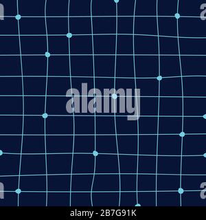 Abstract line cross blue minimal square pattern on blue background. Decorate for ad, poster, cover design, card. illustration vector eps10 Stock Vector
