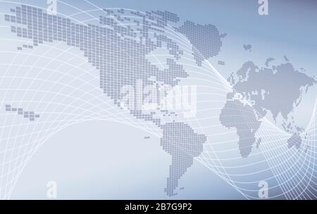 World Map Background Concept Stock Vector