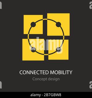 Connected mobility busines icon concept design Stock Vector