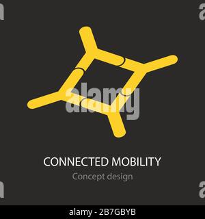 Connected mobility busines icon concept design Stock Vector