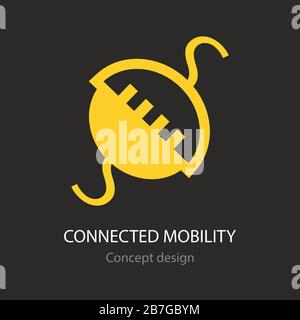 Connected mobility busines icon concept design Stock Vector