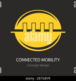 Connected mobility busines icon concept design Stock Vector