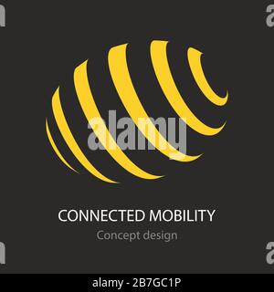 Connected mobility busines icon concept design Stock Vector