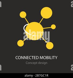 Connected mobility busines icon concept design Stock Vector