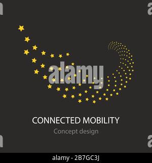 Connected mobility busines icon concept design Stock Vector