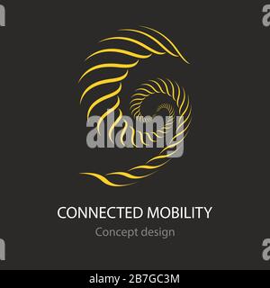 Connected mobility busines icon concept design Stock Vector
