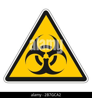 Biohazard vector triangle sign, isolated vector illustration Stock Vector