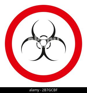 Biohazard vector round sign, isolated vector illustration Stock Vector