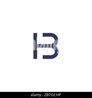 Initial letter bh logo or hb logo vector design templates Stock Vector