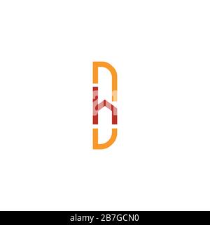 Initial letter bh logo or hb logo vector design templates Stock Vector