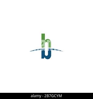 Initial letter bh logo or hb logo vector design templates Stock Vector