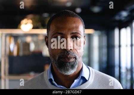 African American man looking at camera Stock Photo