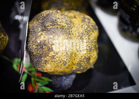 fresh truffles close up view Stock Photo